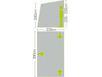 Quest Falcon 390 Poled Porch Awning Technical Diagram