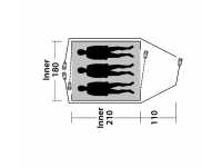 Technical Illustration of Outwell Cloud 3 Poled Tent