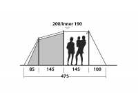 Technical Illustration of Outwell Dash 5 Poled Tent