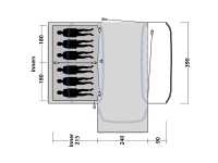 Technical Illustration of Outwell Hartsdale 6 Prime AIR Tent