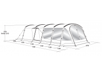 Outwell Vermont 7 Premium Tent Schematic