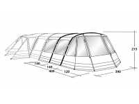 Hornet 6SA tent inflatable awning dimensions (cost option)