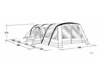 Outwell Hornet 6SA Inflatable Tent Dimensions