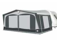 Dorema President XL awning with window blinds closed