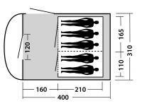 Dimensions of Easy Camp Hurricane 500 Air Tent
