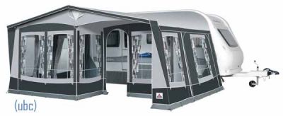 Dorema Royal 350 De Luxe with extra front panel recessed and optional inner partition