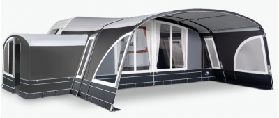 Dorema Onyx 270 Full Awning with optional extra Onyx Sun Canopy, including side panels, and Annex De Luxe XL