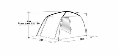 Technical Illustration of Easy Camp Motor Tour Fairfields Awning