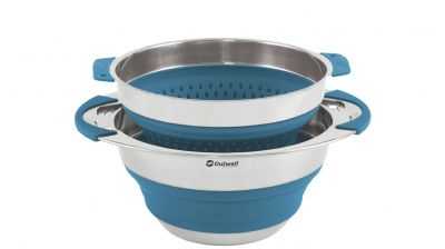Outwell Collaps Pot and Lid with Colander Blue