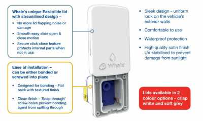 Features of Whale Easi-Slide Lid Water Inlet