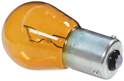 W4 12v 21w Amber Bulb Single Contact 15mm Base