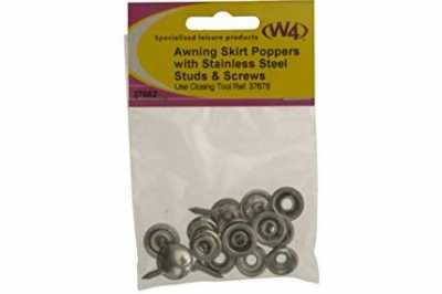 W4 Awning Skirt Poppers with Stainless Steel Studs and Screws