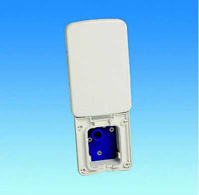 Crisp White Easi-Slide Cover shown on the socket - socket not supplied