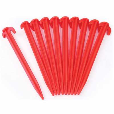 Red Plastic Pegs Pack of 10