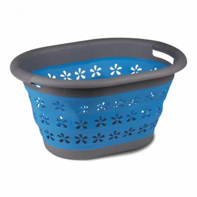 Collapsible Laundry Basket Blue