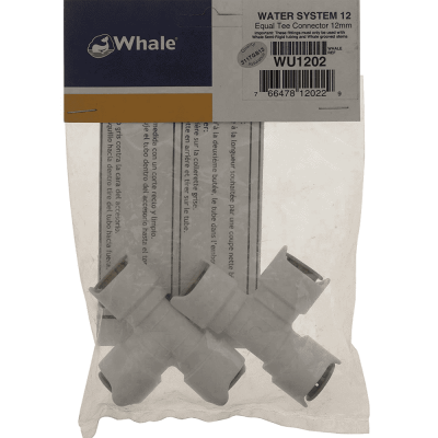 Whale Equal Tee 12mm Connectors