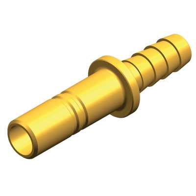 Whale Stem Hose Connector - shown in yellow, but actually white