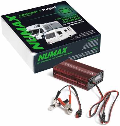 Numax 12V 10A Leisure Battery Charger for Caravan/Motorhome