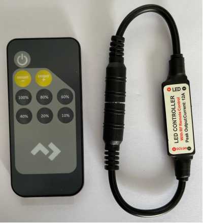 Remote control and cable.