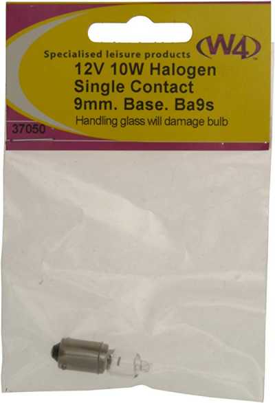 W4 12v 10w Halogen Single Contact 9mm Base Ba9s